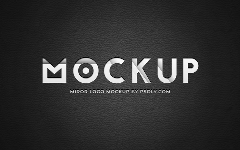 Mirror on Leather Text Effect Mockup 349051893
