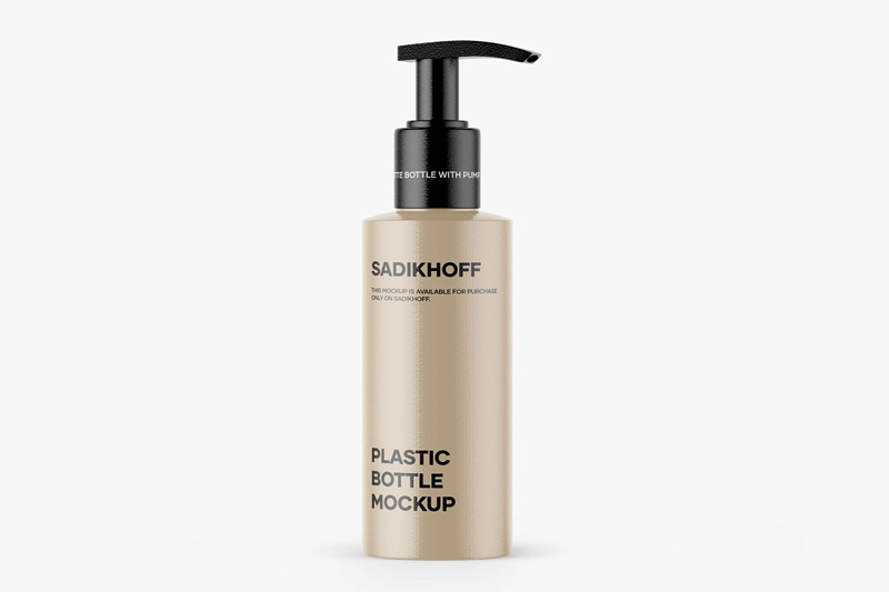 Plastic Bottle with Pump Mockup 4021662 For Free