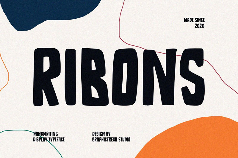 Ribons A Handwriting Display Font 4870339