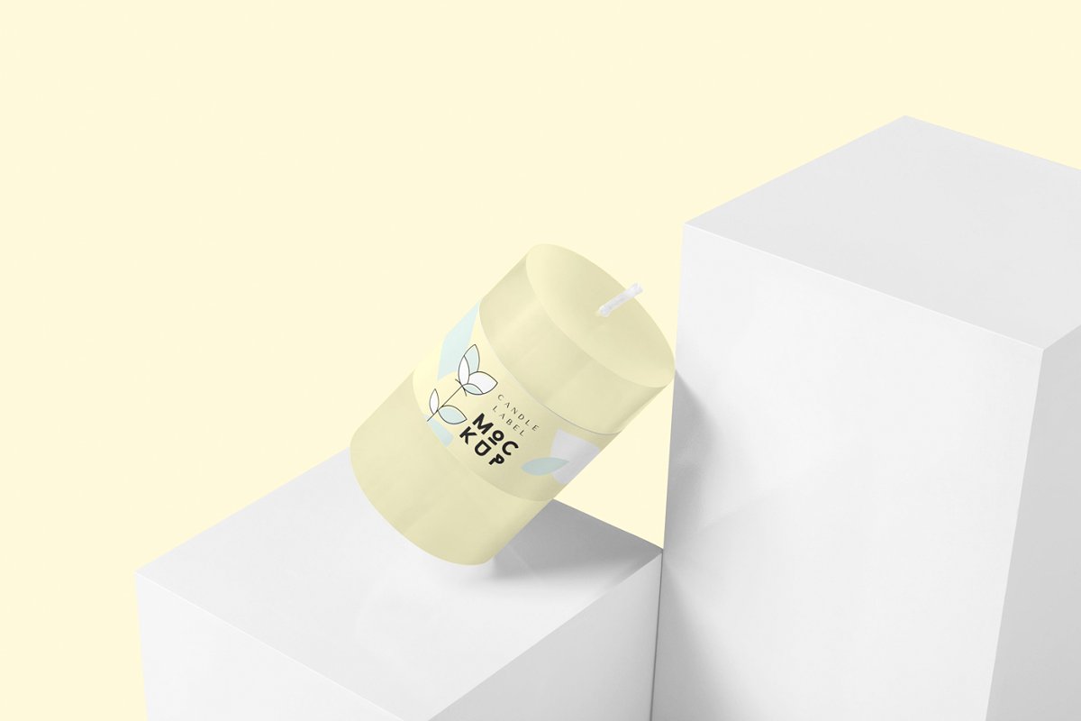 Small Round Candle Label Mockups 4646702
