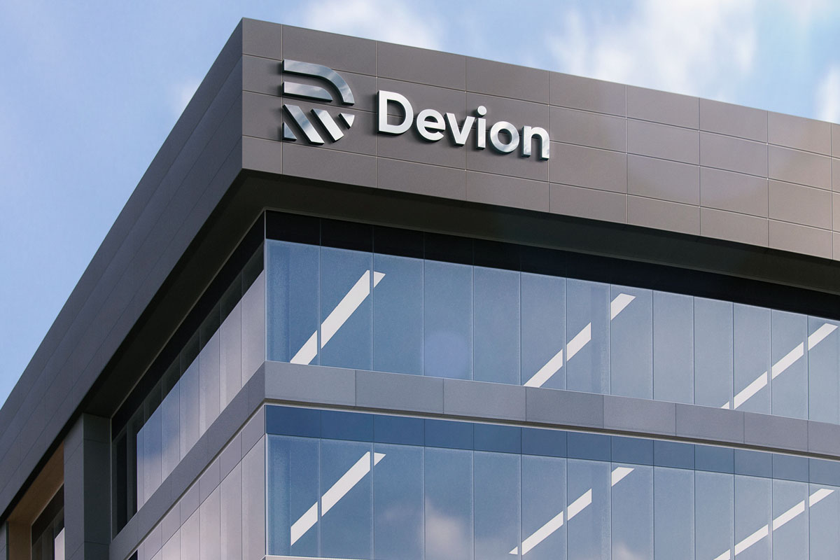 3D Sign Building Logo Mockup