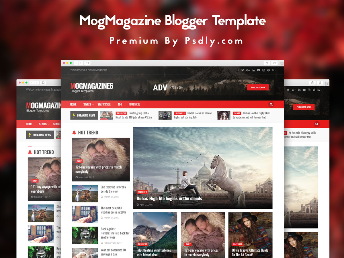 MogMagazine Blogger Template Free Download