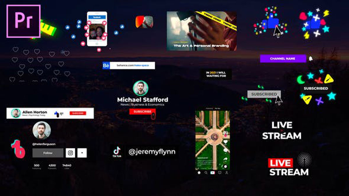 Videohive Social Media Elements v2 For Premiere Pro 27720858
