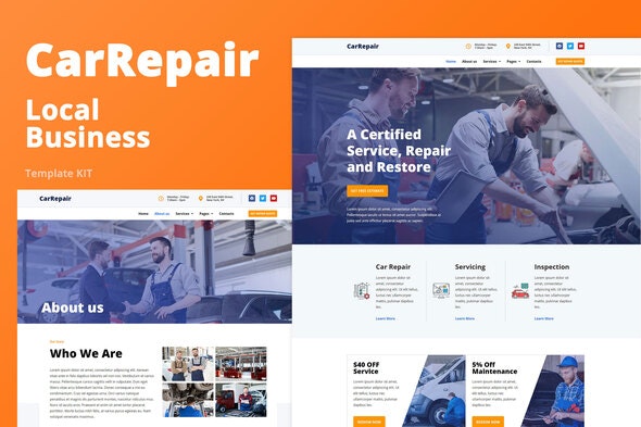 ThemeForest CarRepair v1.0 Local Business Template Kit 27703214