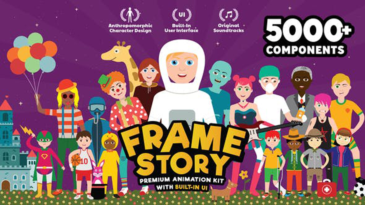FrameStory I Explainer Character Animation Toolkit with Built In UI - 26660837