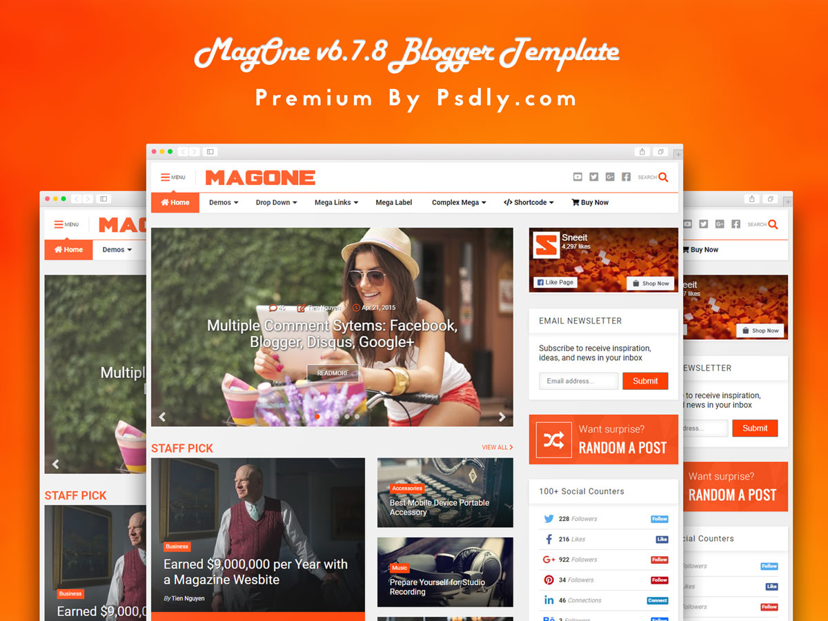 MagOne v6.7.8 Responsive Blogger Template Premium Free