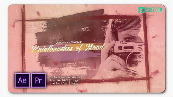 Videohive Paintbrushes of Mood Parallax Slideshow 28155146