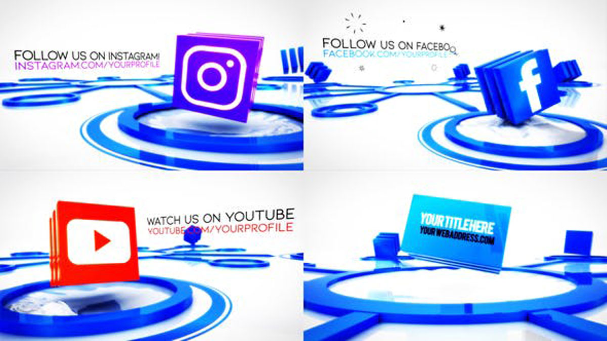 Videohive Social Media Connections Titles 27868122