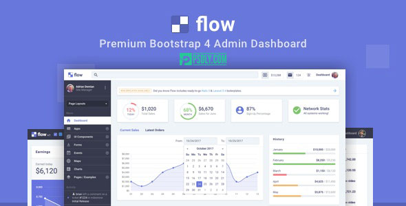 Flow Pro v1.2.2 Bootstrap 4 Admin Dashboard 20980351