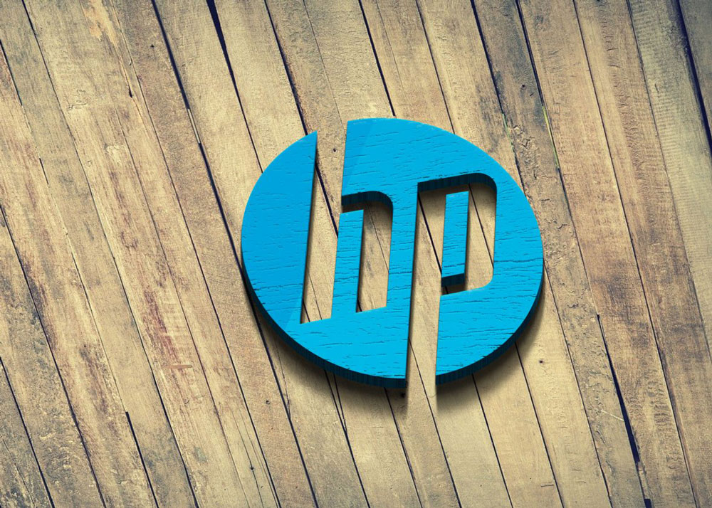 Free Wood Fence 3D Logo Mockup