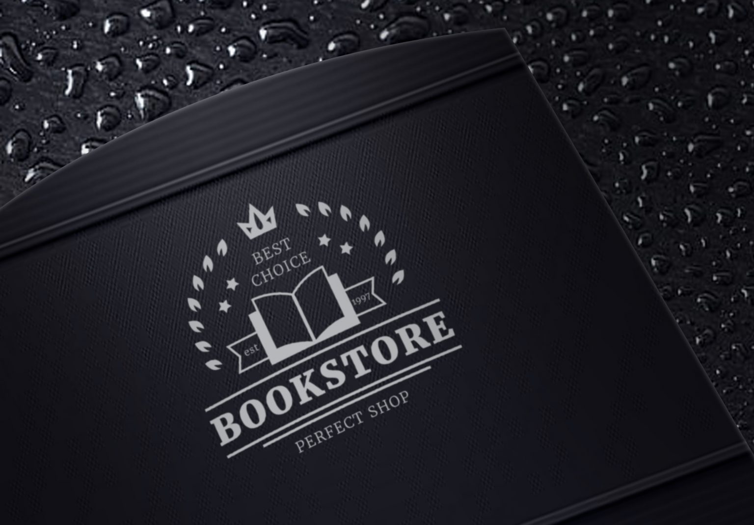 Dark Background PSD Logo Mockup