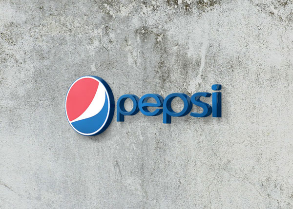 Realistic 3D Wall PSD Logo Mockup Template