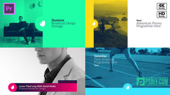 Videohive Duotone Broadcast Package Essential Graphics Mogrts 23631063