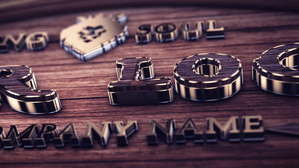 Videohive Wood And Gold Logo 23593313