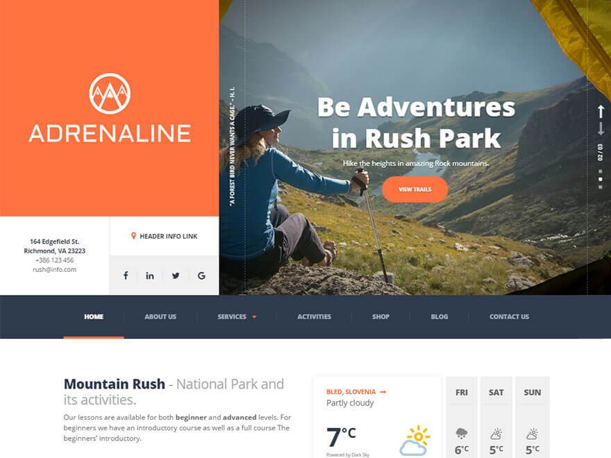 ProteusThemes Adrenaline v1.9.0 Sports, Travel and Outdoor WordPress Theme 2 adrenaline profile