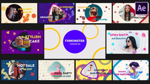 Videohive Geometric Slideshow After Effects 29173742