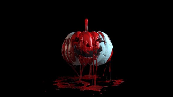 Videohive Horror Pumpkin Logo Reveal 28842225