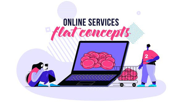 Videohive Online services Flat Concept 28730457