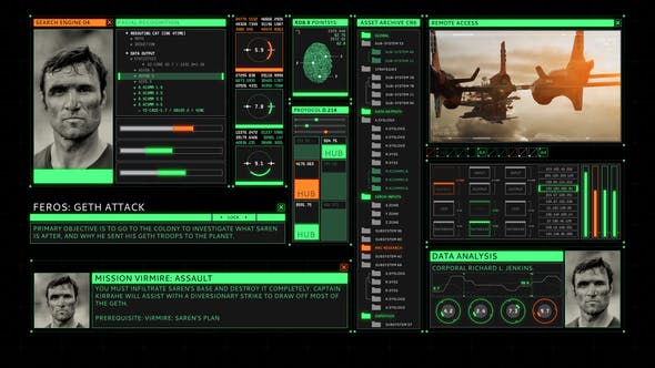 Videohive HUD Retro User Interface Screen 25744048