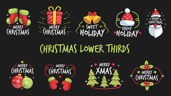 Videohive Christmas Lower Thirds 22910386