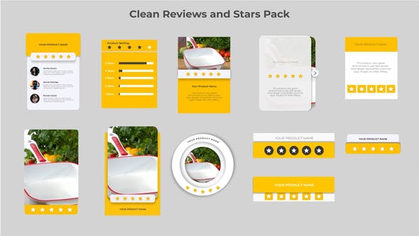 Videohive Clean Reviews And 5-Star Pack 29946848