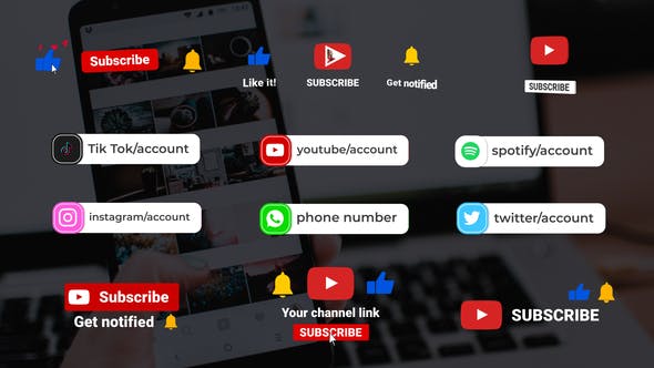 Videohive Social Media Icons Pack || After Effects 30050759