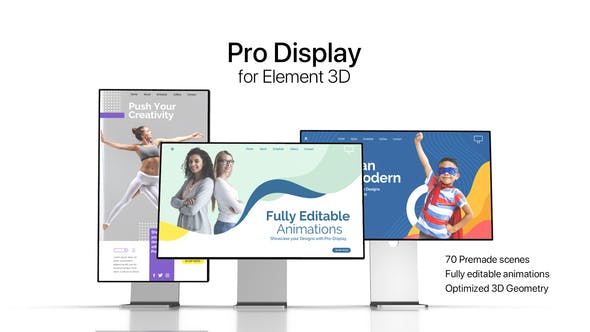 Videohive Pro Display for Element 3D 26054690