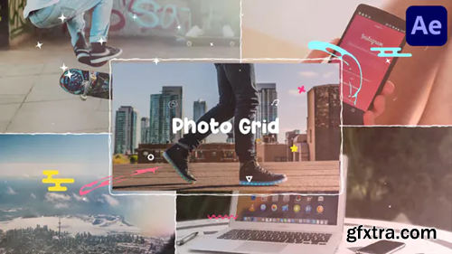 Videohive Cartoon Photo Grid | After Effects 30627370