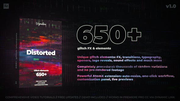 Videohive 650+ Glitch Elements 29662551
