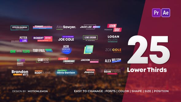 Videohive - Lower Third Titles Pack - 27900543