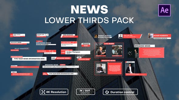Videohive News Lower Thirds Pack 27320293