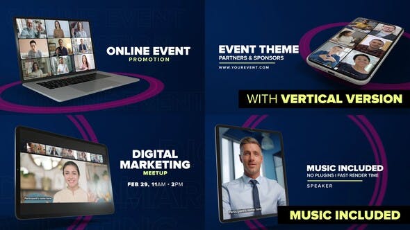 Videohive Online Event Promo Device Mock-up 30446183