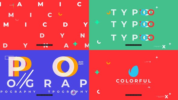 Videohive Colorful Typo Intro 28825359