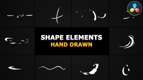 Videohive Cartoon shape elements DaVinci Resolve 30955617