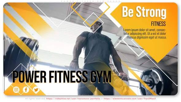 VVideohive Power Fitness Gym Promo 30985499 30985499
