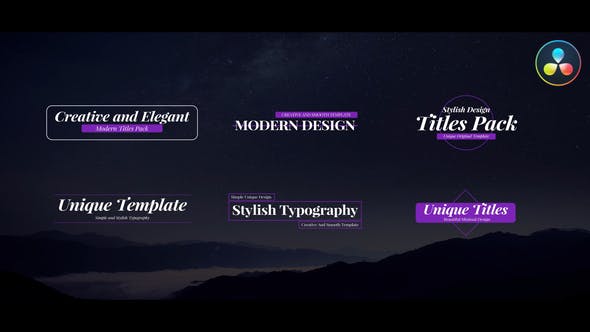 Videohive Unique Titles Pack 29732613