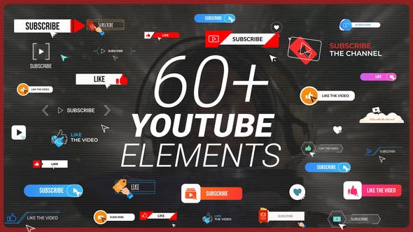Videohive YouTube Buttons Subscribe Pack 31404809