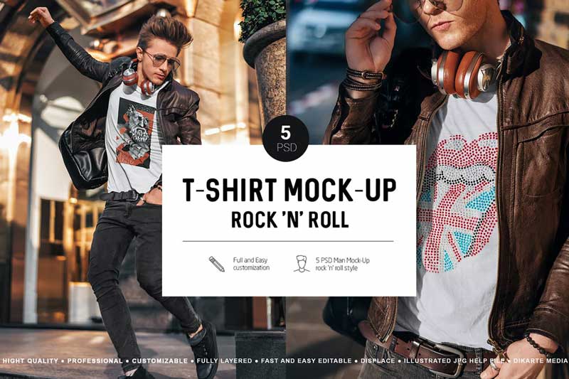 T-Shirt Mock-Up Music Style XNTHYLC