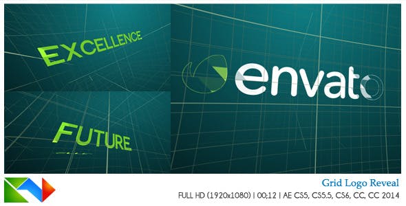 Videohive Grid Logo Reveal 10029269