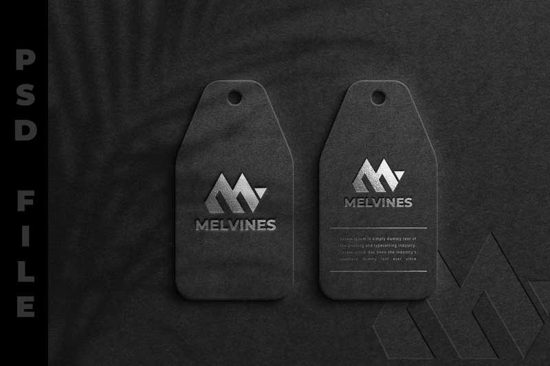 Foil Realistic - Hang Tag Mockup 2 Foil Realistic Hang Tag Mockup