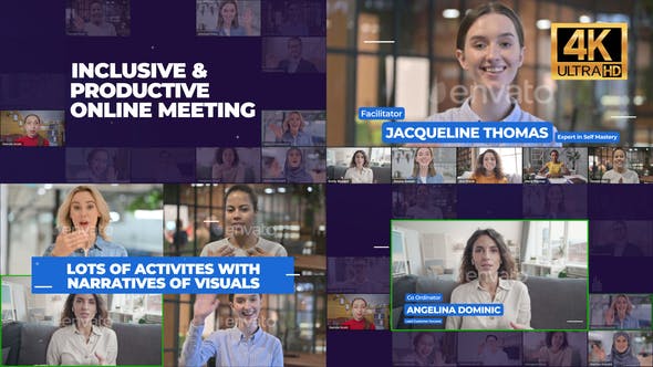 Videohive Online Meeting Group Video Conference Zoom Event Promo 31684763