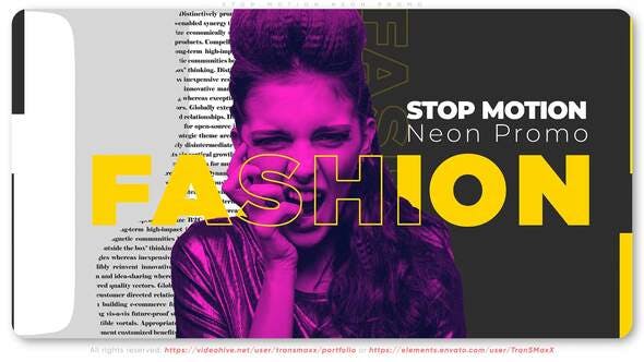 Videohive Stop Motion Neon Promo 31762930