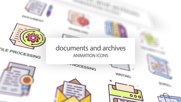 Videohive Documents & Achives - Animation Icons 31339406