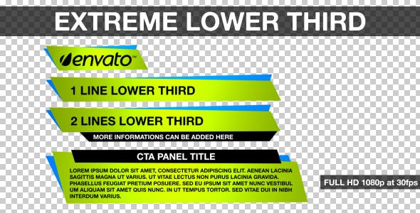 Videohive Extreme Lower Third 2722179