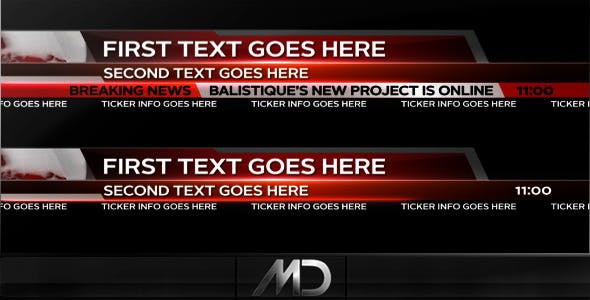 VideoHive Broadcast News Lower Thirds 504231
