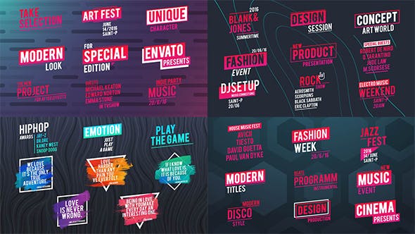 Videohive Ultimate Titles Package 16021044