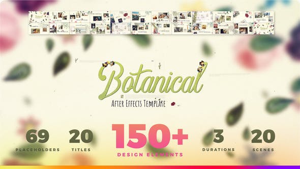 Videohive Botanical Slideshow - Wedding, Love Story, Family Album 22525749