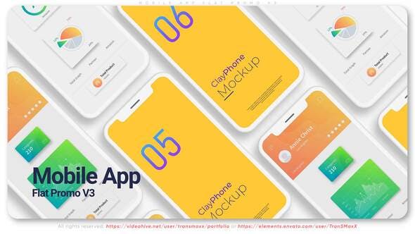 Videohive Mobile App. Flat Promo V3 32638130