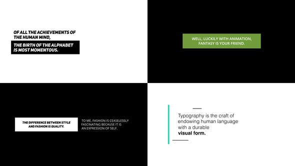 Videohive Typography - Dynamic Minimalism 23148800
