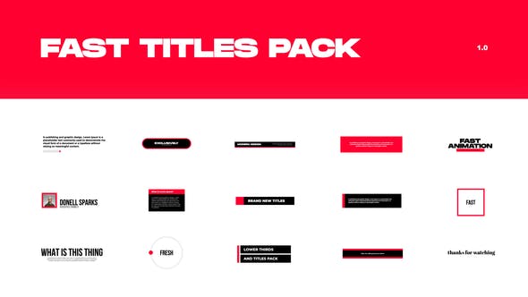 Videohive Fast Titles Pack 32602896